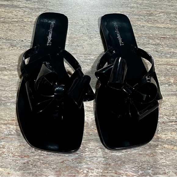 Jeffrey Campbell jelly thong sandals with bow - Picture 1 of 8